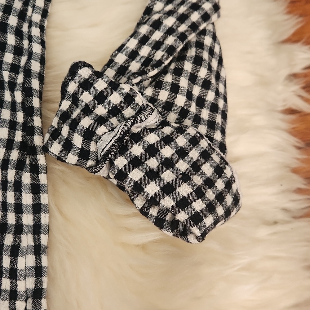 Joie White and Black Eguine Gingham Shirtdress - Picture 6 of 7